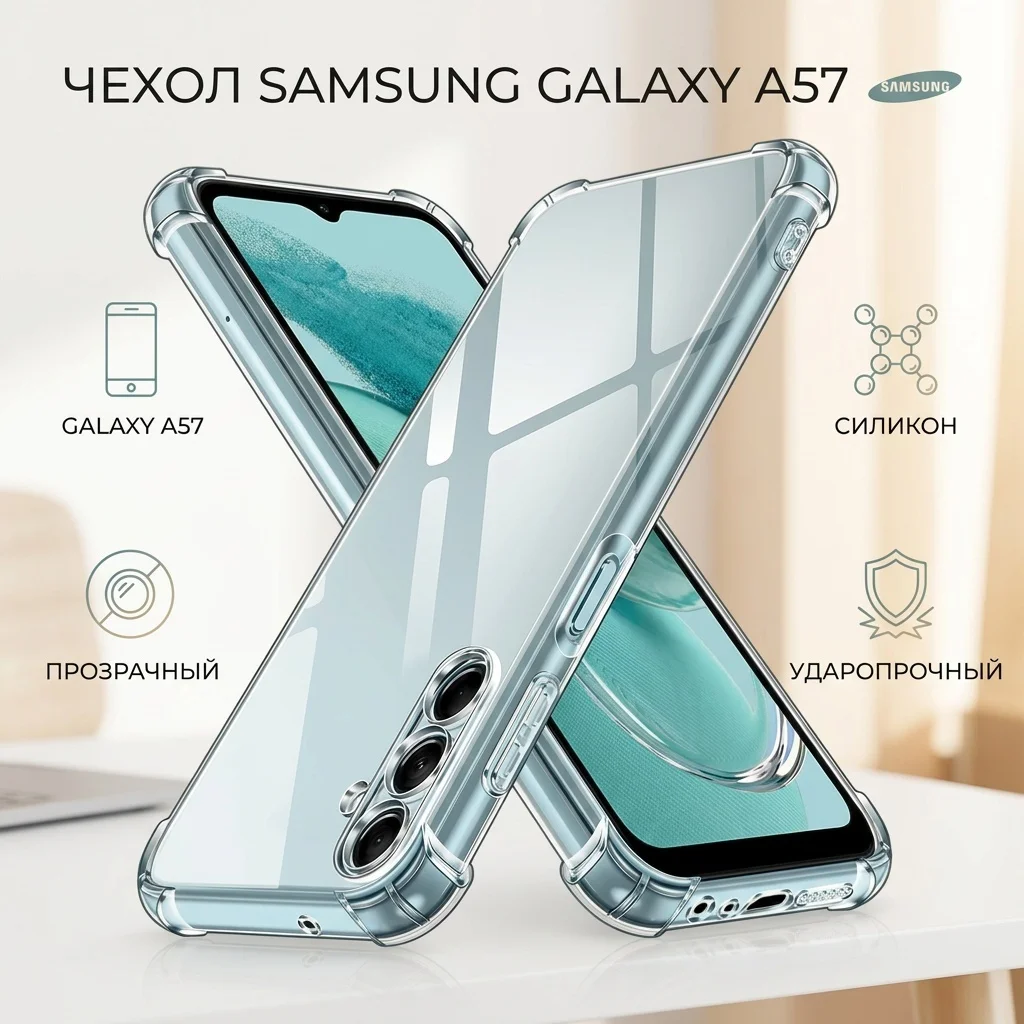 Қап Samsung для Samsung Galaxy A57 мөлдір