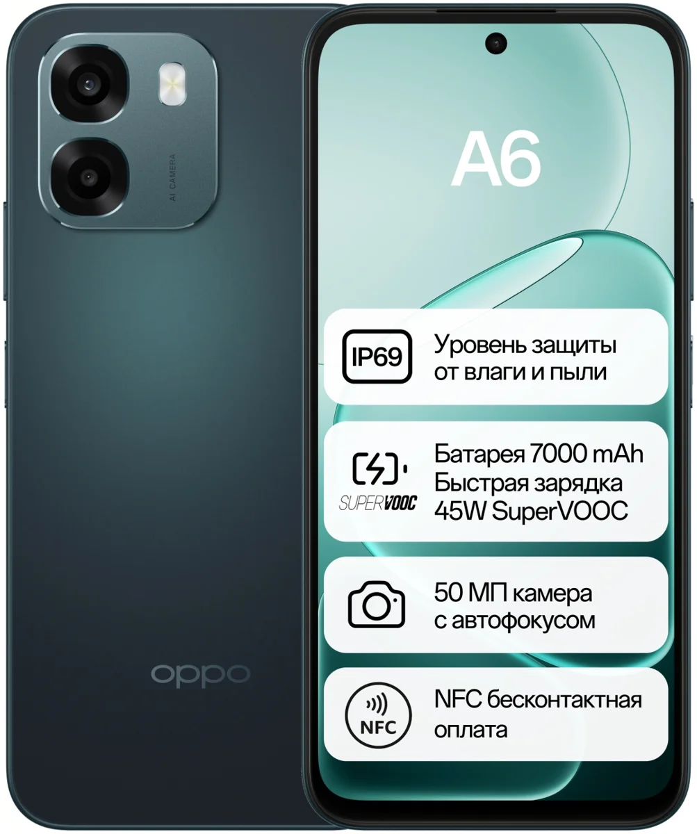 Смартфон OPPO A6 NFC 8 ГБ/256 ГБ темно-синий