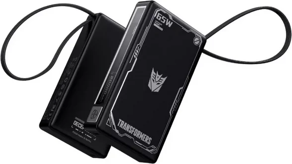 Сыртқы аккумулятор Transformers TF-D52 MAX 20000 мАч 65 Вт қара