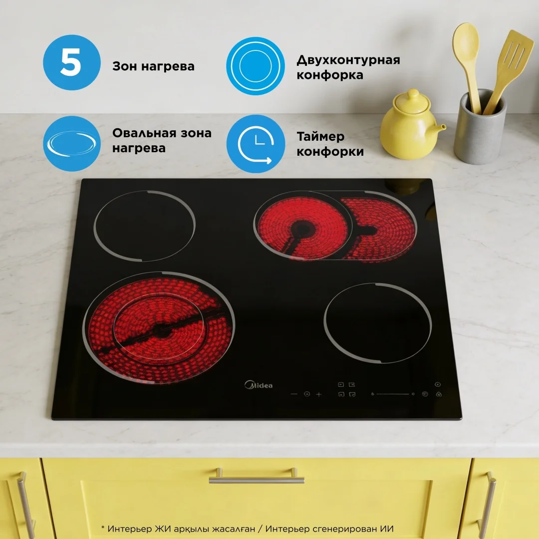 Электрическая варочная поверхность Midea MCH-B642SOG черный