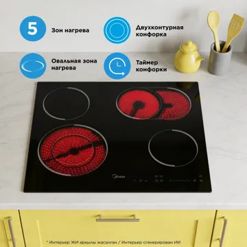 Электрическая варочная поверхность Midea MCH-B642SOG черный