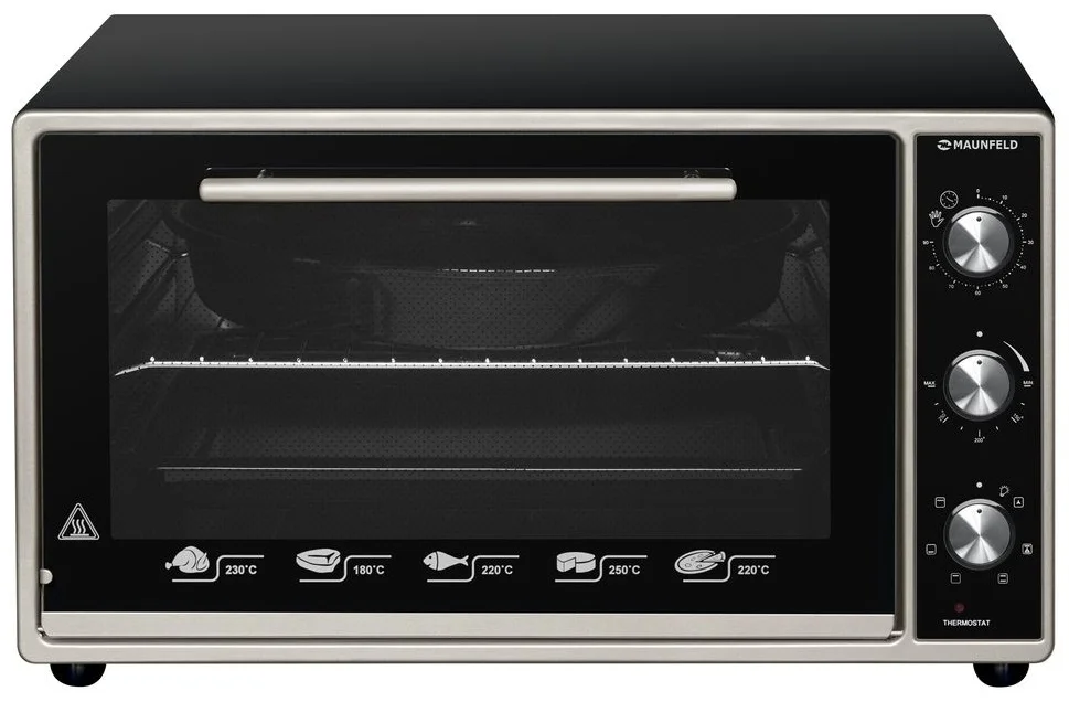 Үстел үсті электр пеші MAUNFELD CEMOA.456.S2 қара, күміс түсті