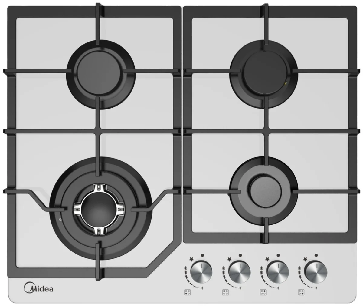 Газовая варочная поверхность Midea MG684TGW белый