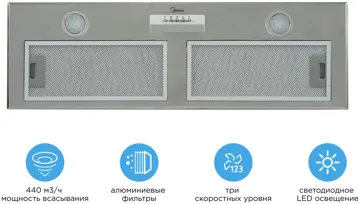 Вытяжка Midea MH90I400 X стальной