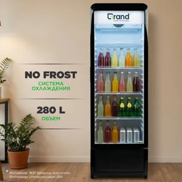 Холодильная витрина GRAND GISC-280BNFI черный