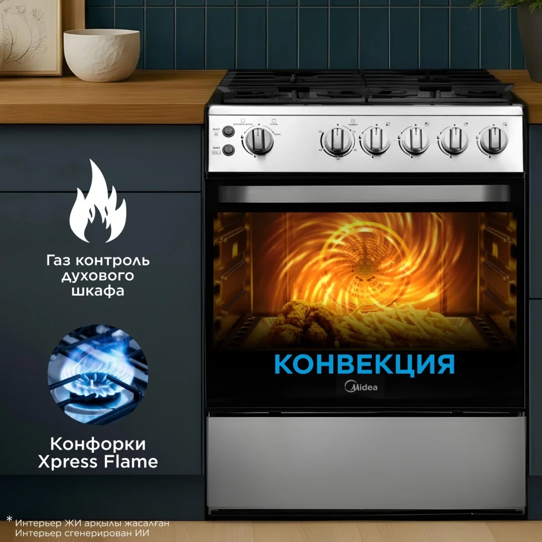 Асүй плитасы Midea FSC-600BX болат түсті