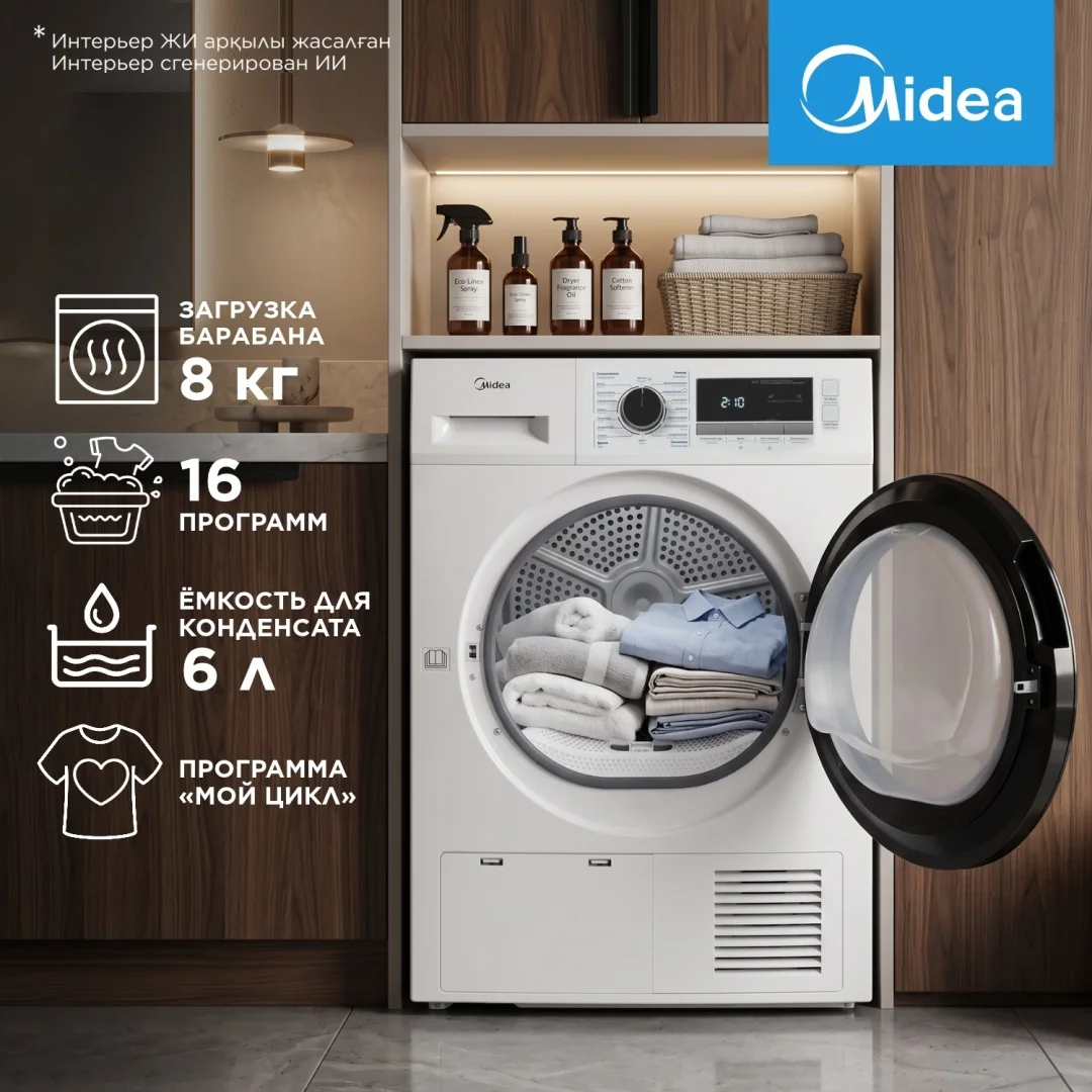 Сушильная машина Midea MDG05C80/W-KZ белый