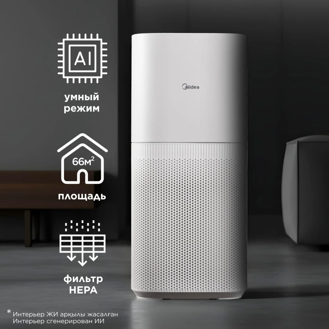 Ауа тазартқыш Midea KJ500G-F11 ақ, қара