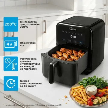 Аэрогриль Midea MF-CN40E2 4 л черный
