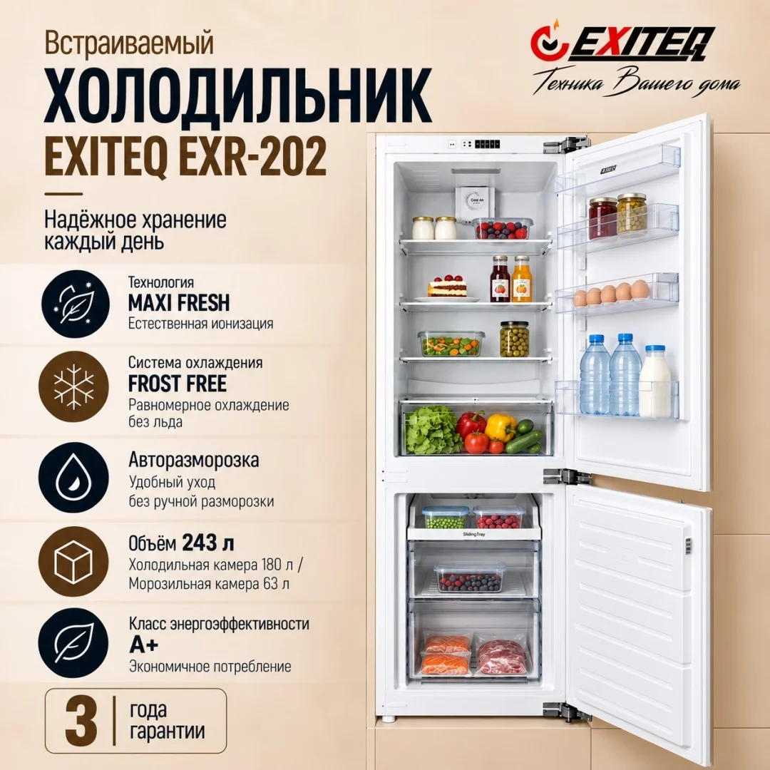 Холодильник EXITEQ EXR-202 белый