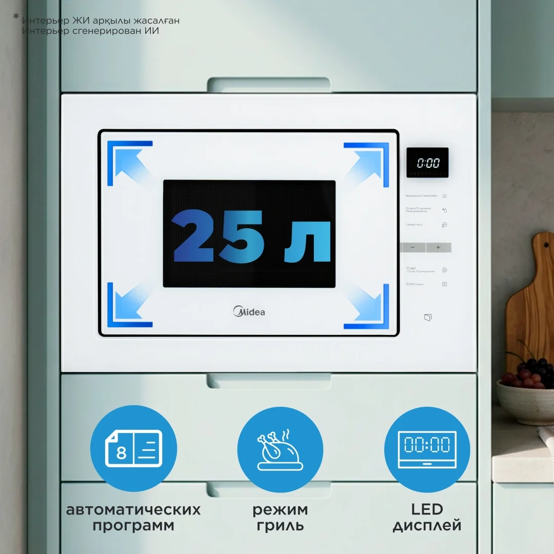 Микроволновая печь Midea MI10250GW белый