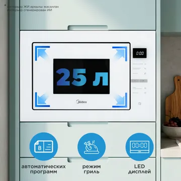 Микроволновая печь Midea MI10250GW белый