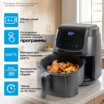 Аэрогриль Midea MF-CN40D2 4 л қара