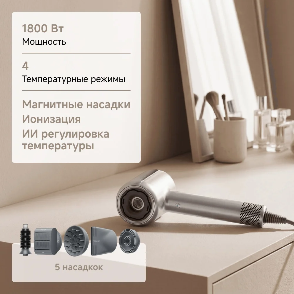 TROUVER Shine 20 фен серебряный