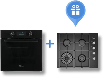 Духовой шкаф Midea MO69000GB черный + варочная поверхность Midea MG685TGB