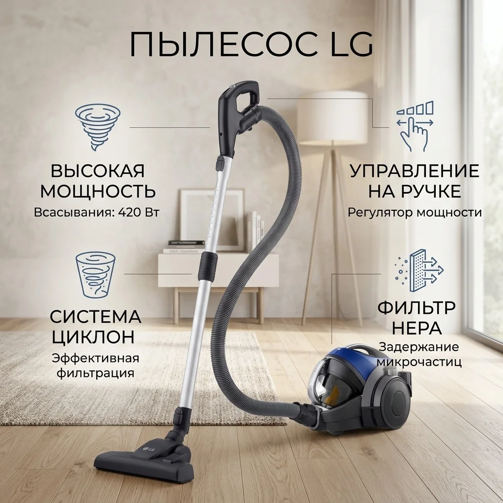 Шаңсорғыш LG VK89609HQ көк