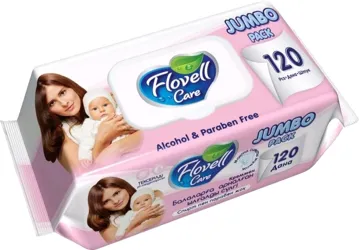 Салфетки влажные Flovell Care Classic розовые 120 шт