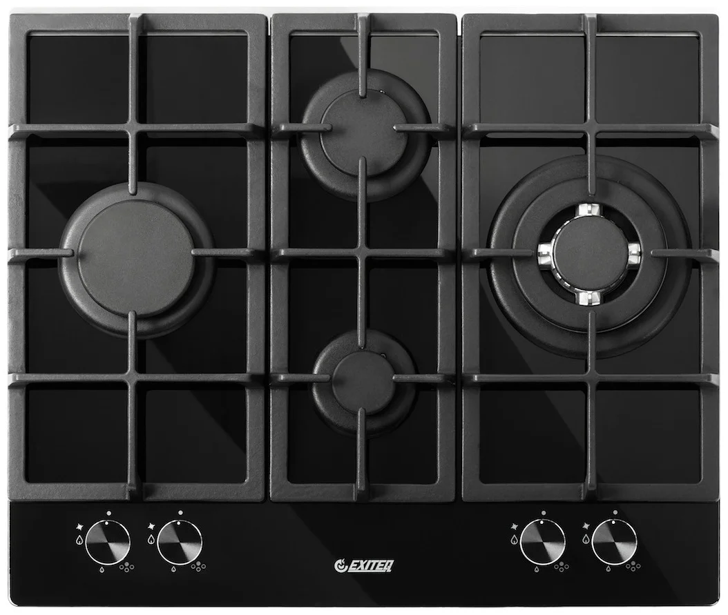 Газовая варочная поверхность EXITEQ PF 640 STGB-E/А black черный