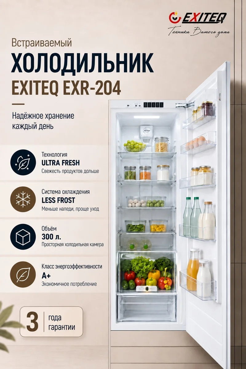 Холодильник EXITEQ EXR-204 белый