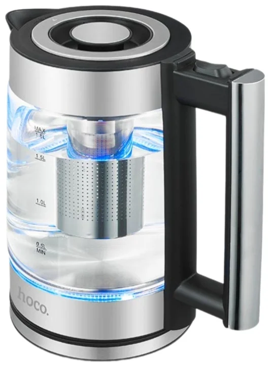 Электр шәйнек Hoco HA01A қара, күміс түсті