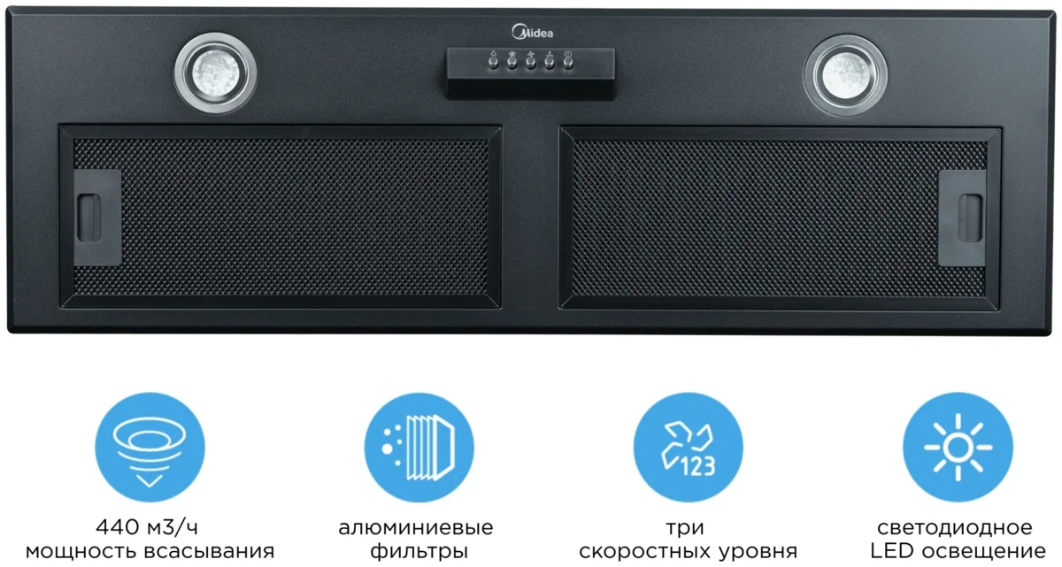 Вытяжка Midea MH90I400 B черный