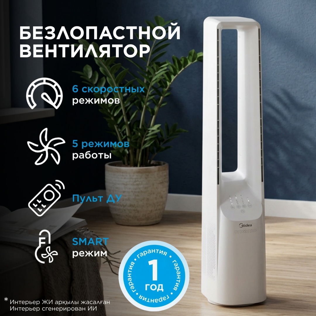 Вентилятор Midea AMS150F-MD белый