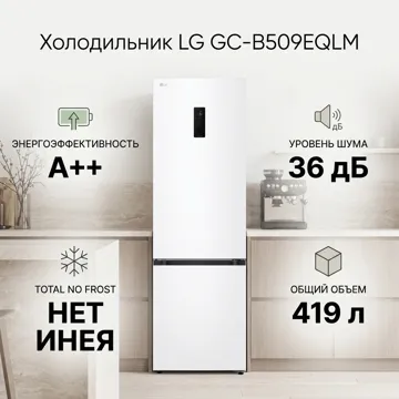 Холодильник LG GC-B509EQLM белый